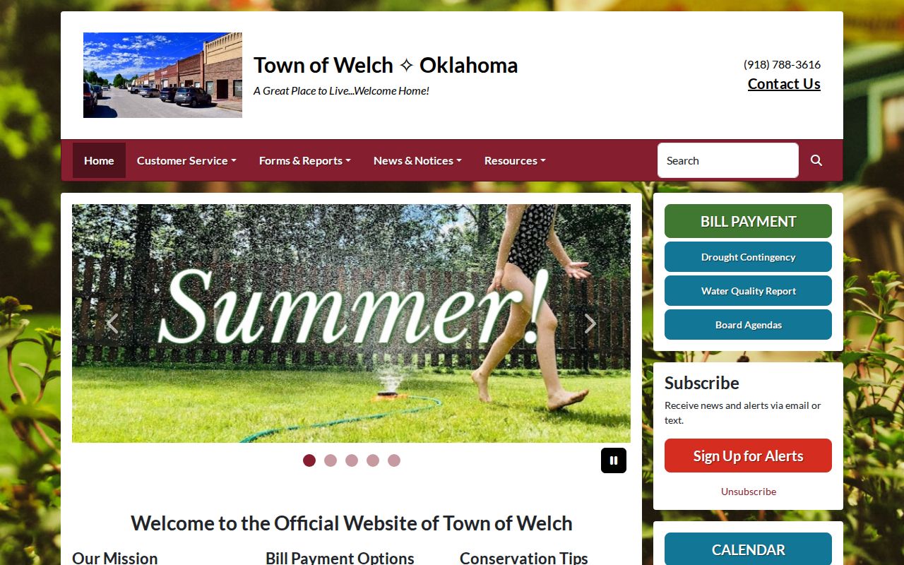 Welch warrant records official town site